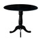 International Concepts Round 42 in Round Dual Drop Leaf Pedestal Table, 35.5 inH, Black, 42 W, 42 L, 35.5 in H, Wood K46-42DPT-6B - alternate 8